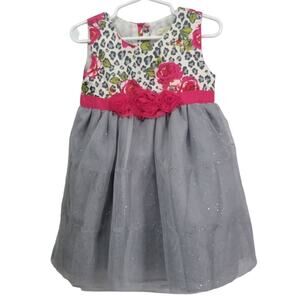 est. 1989 Place Leopard Print Floral Dress Size‎ 3T